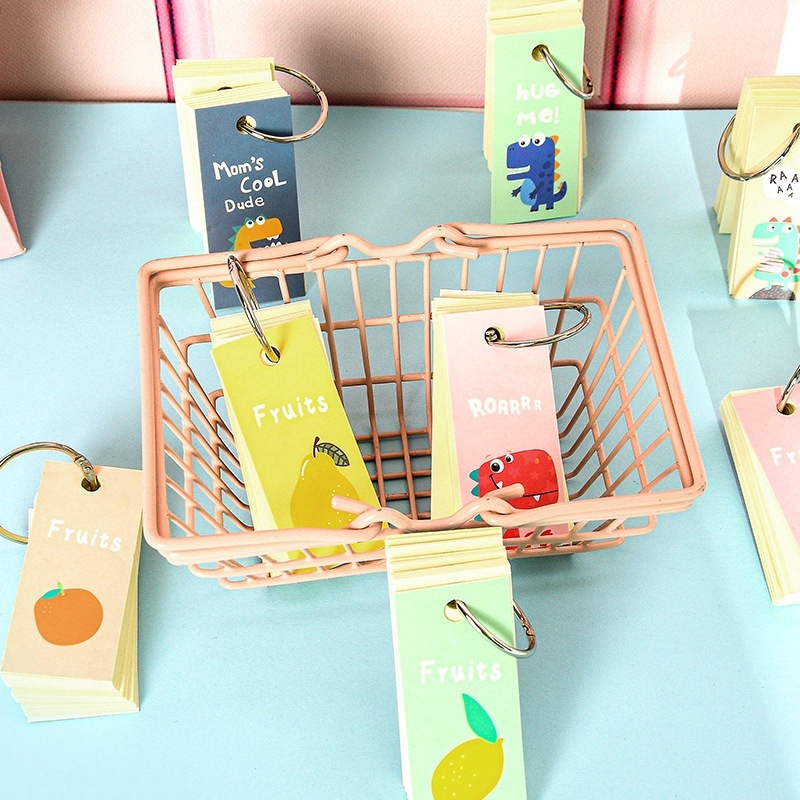 Cute Portable Blank Card Mini Pocket Notebook School Office Stationery Supplies Random Pattern