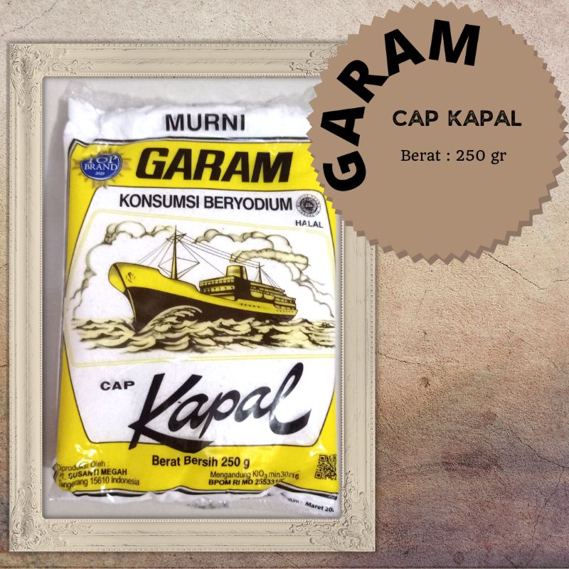 

MOOJOK-garam dapur halus cap kapal bandung bdg murah 250 gram gr sembako iodium