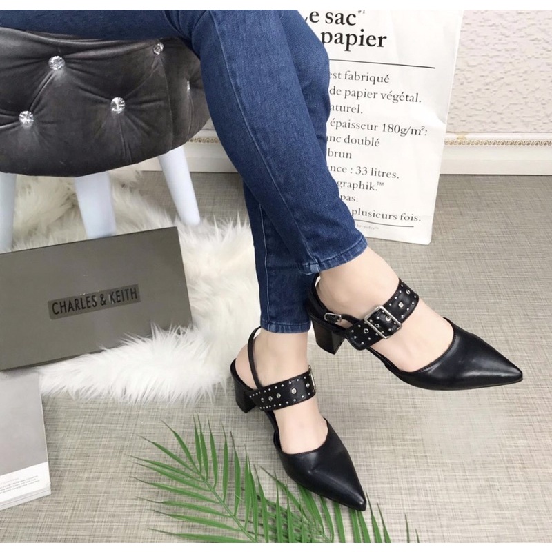 Heels 285 sepatu sendal wanita import realpict