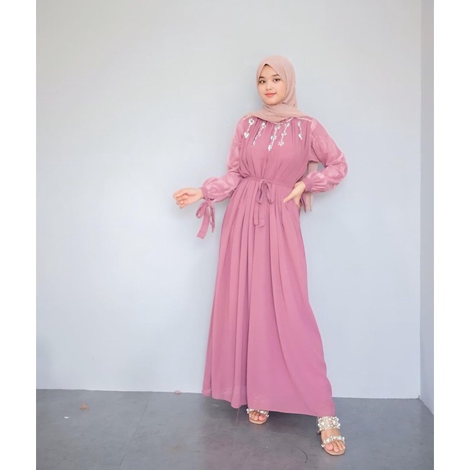 Soraya Lace Dress Ld 108/Dress Kondangan/Dress Payet/Dress Maternity/Dress Bumil/Dress Seragaman