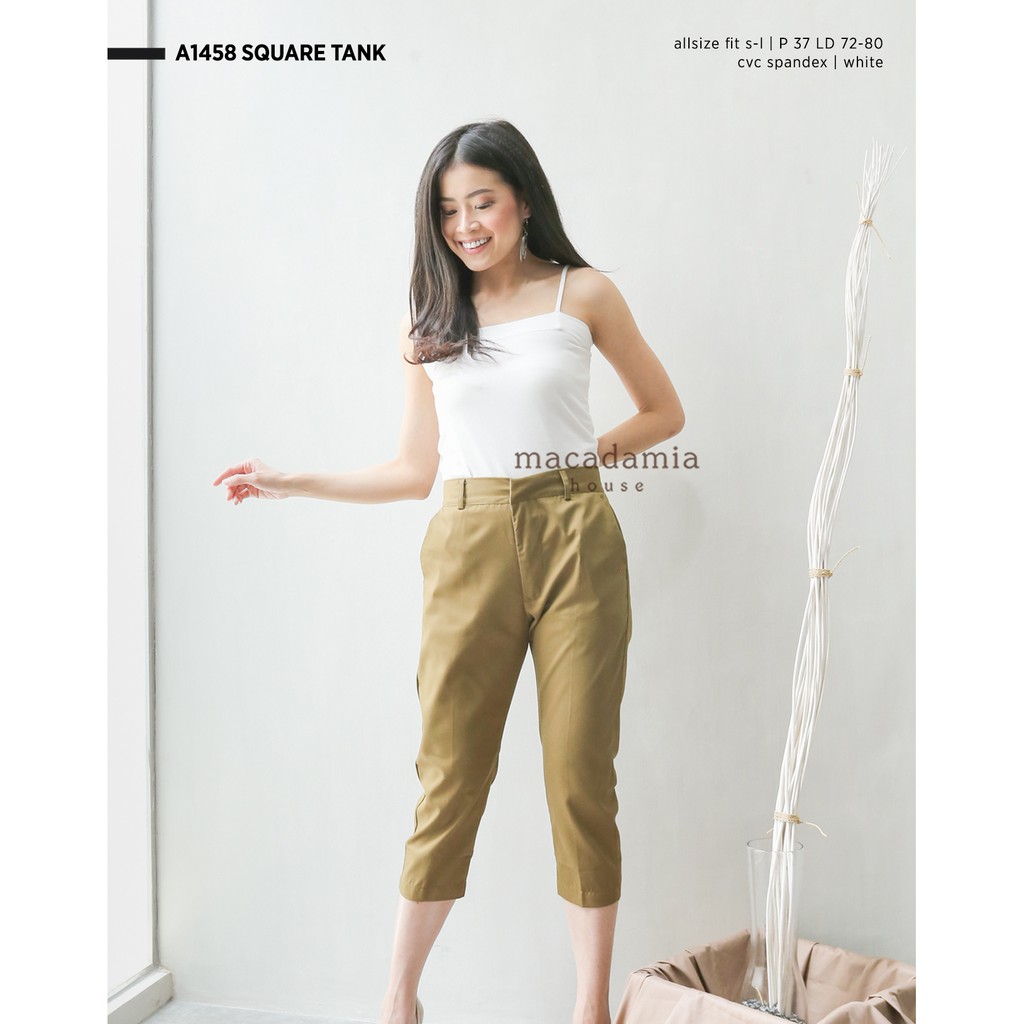 A1458 Square Tank - MACADAMIA HOUSE FASHION WANITA - TANKTOP - CASUAL SANTAI-6
