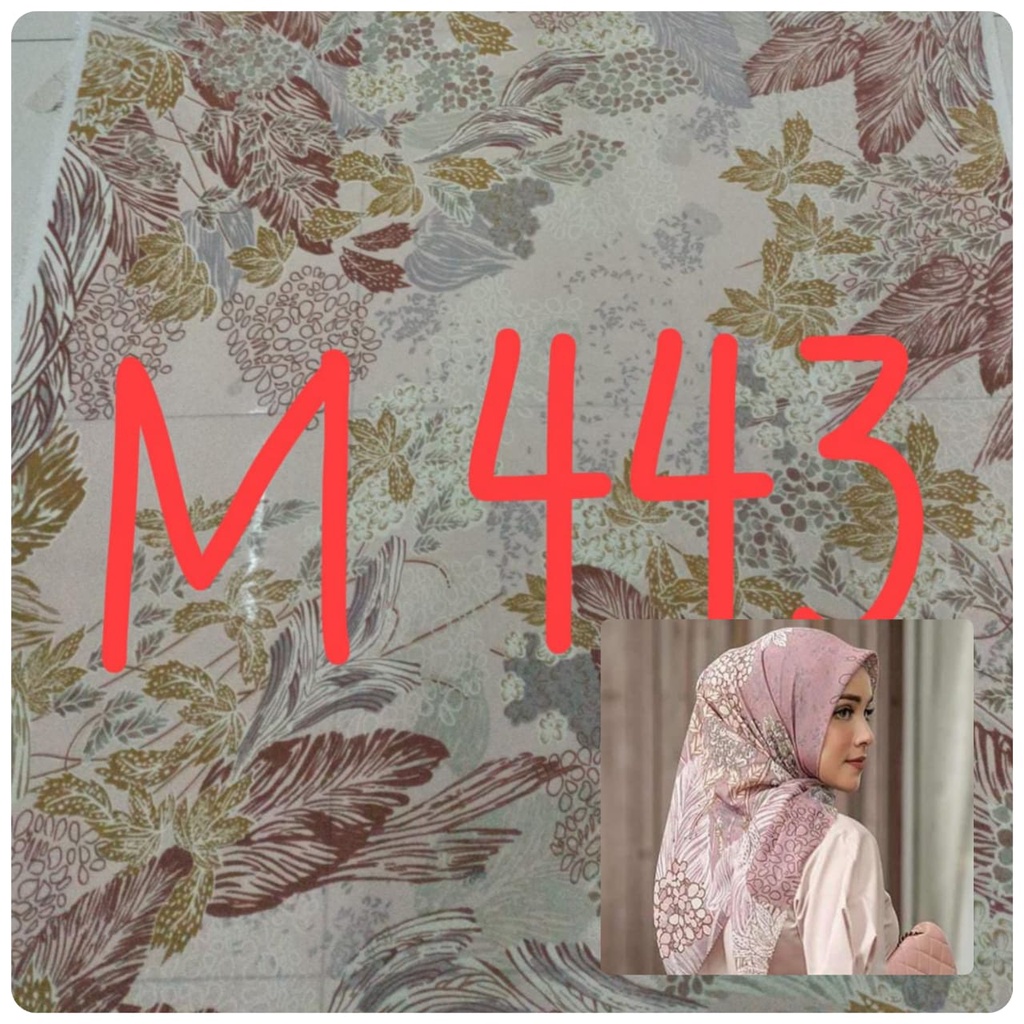 BESTSELLER Hijab Segiempat Voal Motif Printing Lasercut Kerudung Motif Square Grosir Jilbab Murah NN hijab-M443