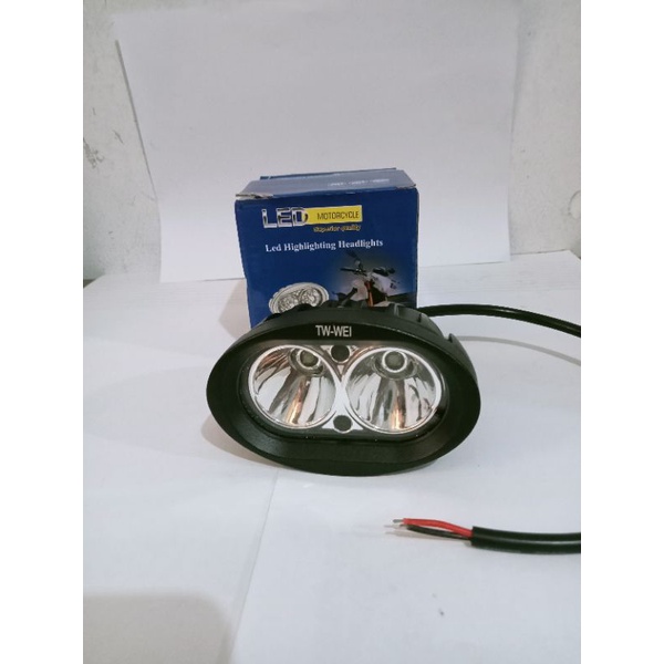 lampu tembak 2 mata/cwl 2 mata teropong 3mode worklight 20watt putih dan kuning