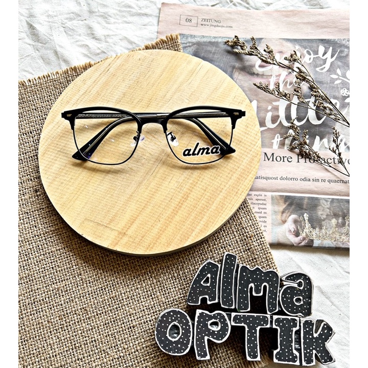 kacamata bisa dengan lensa BLUESACROMIC, BLUECROMIC, BLUERAY, PHOTOCROMIC, BLUESATIN | optik alma