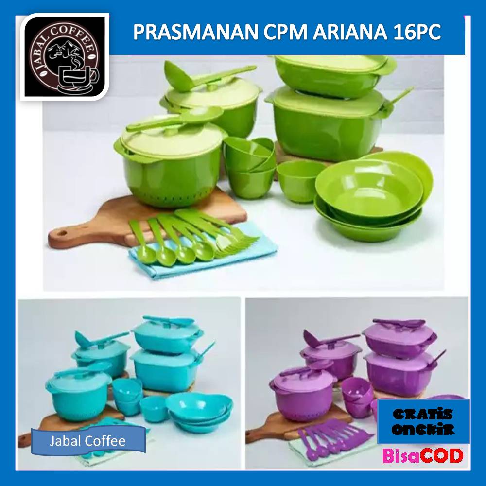 Prasmanan CPM Ariana Serving Set Of 16 Pcs / Wadah Saji Ariana Set / Tempat Makan Prasmanan CPM Ariana 11