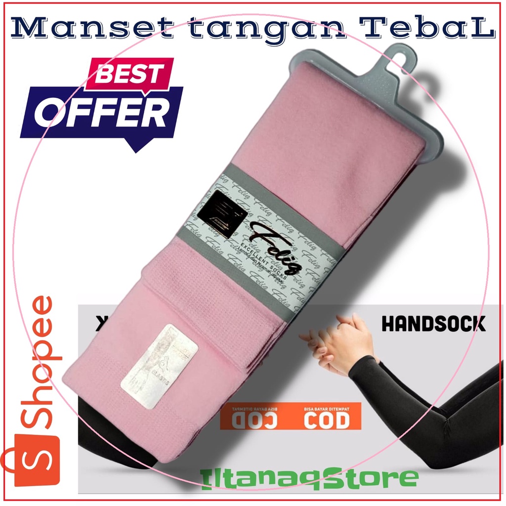 Manset Tangan Pria dan Wanita Tebal dan Panjang Manset Tangan Muslimah Manset Lengan Sarung Lengan SERI 02
