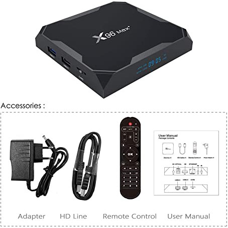 X96 MAX Plus Smart TV Box RAM 4GB ROM 32GB 8K Ultra HD Android 9.0