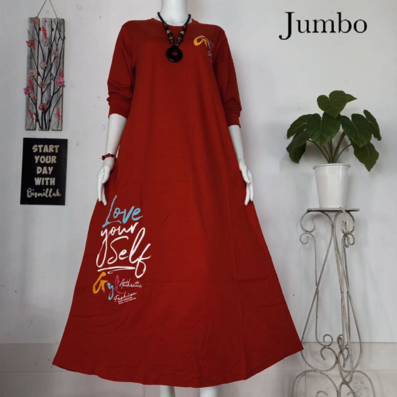 JUMBO GAMIS COMBED TERBARU BEST SELLER OOTD WANITA MASAKINI