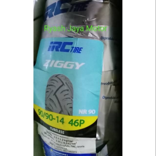 Ban tubeless IRC Ziggy 90/90-14 for beat/vario/mio J/Mio M3/Scoopy/Spacy/mio soul GT/Vario 110/125/1