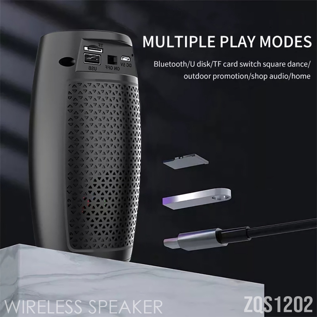 ERRLY ZQS1202 Speaker Bluetooth LED RGB Wireless Portable TG157 / TG-157