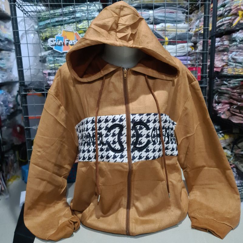 Jaket Suede Import Wanita Fashion XL Besar-Ch Mojo Coklat