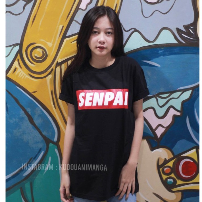 Tshirt Senpai Supr*me Logo Kanji Japan Black Premium