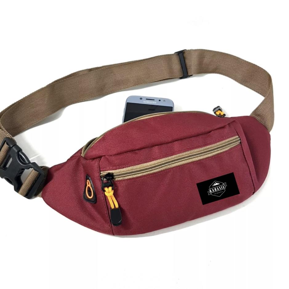 Langsung Order WB K02 - Tas Selempang Bahu Slempang Pinggang Waistbag Pria Wanita Cowok Cewek Origin