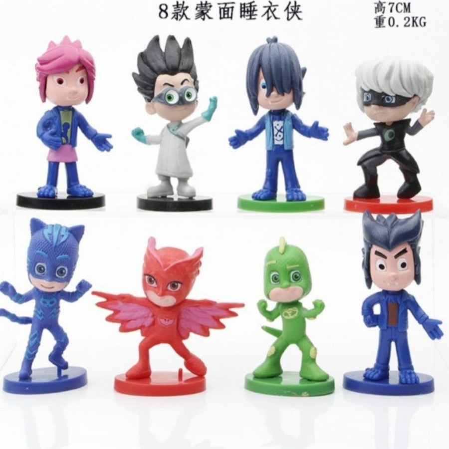 Figure PJ Masks Pj Mask Figure set 8 Catboy Owlette Gekko