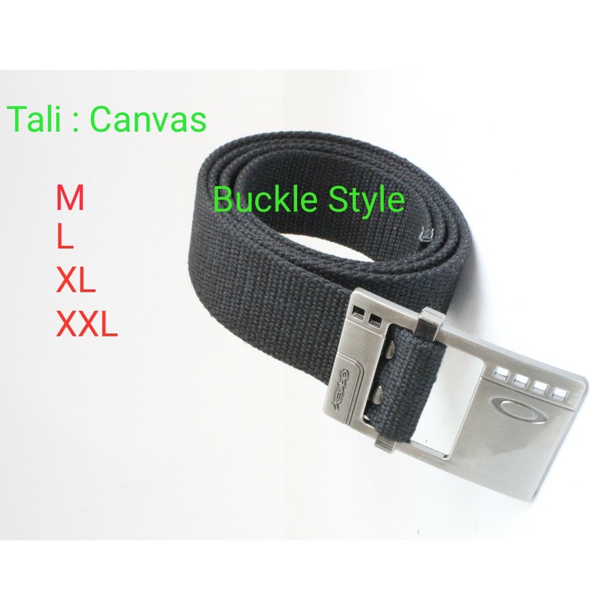 Buckle Style - Ikat Pinggang Pria Bahan Canvas - Ikat Pinggang Kepala Oxley Silver