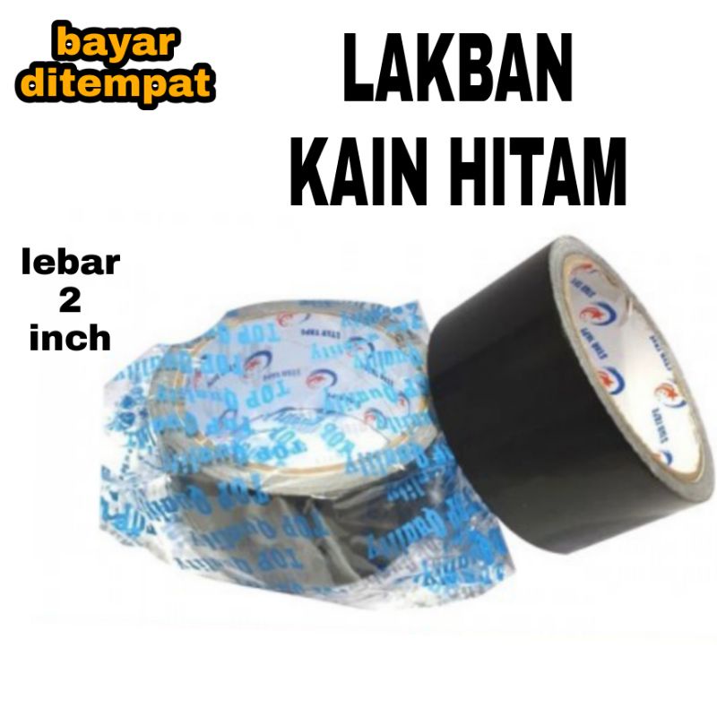 LAKBAN SOLASIBAN SOLASI KAIN HITAM BESAR LEBAR 2 INCH