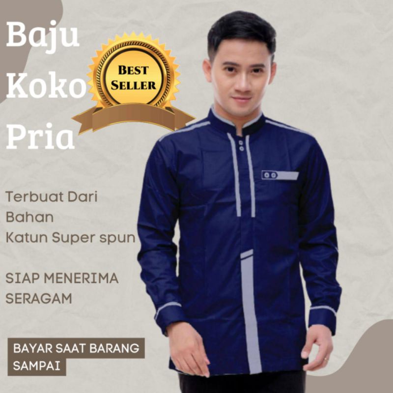 Baju Koko Pria Terbaru Baju Koko Pria Baju Koko Dewasa Baju Koko Lengan Panjang Baju Koko Tangan Pan
