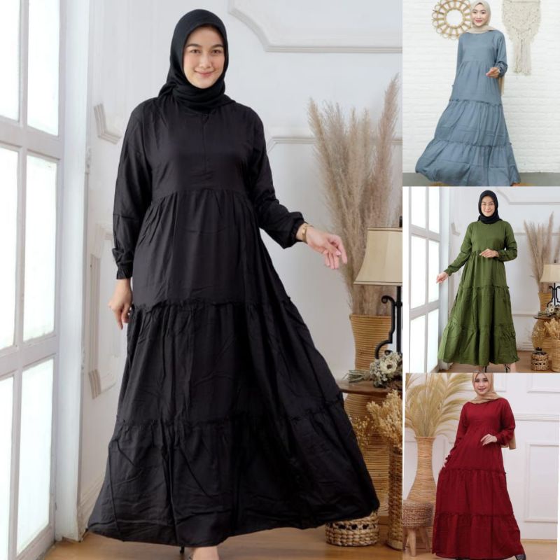 GAMIS HITAM GAMIS SUSUN REMPEL