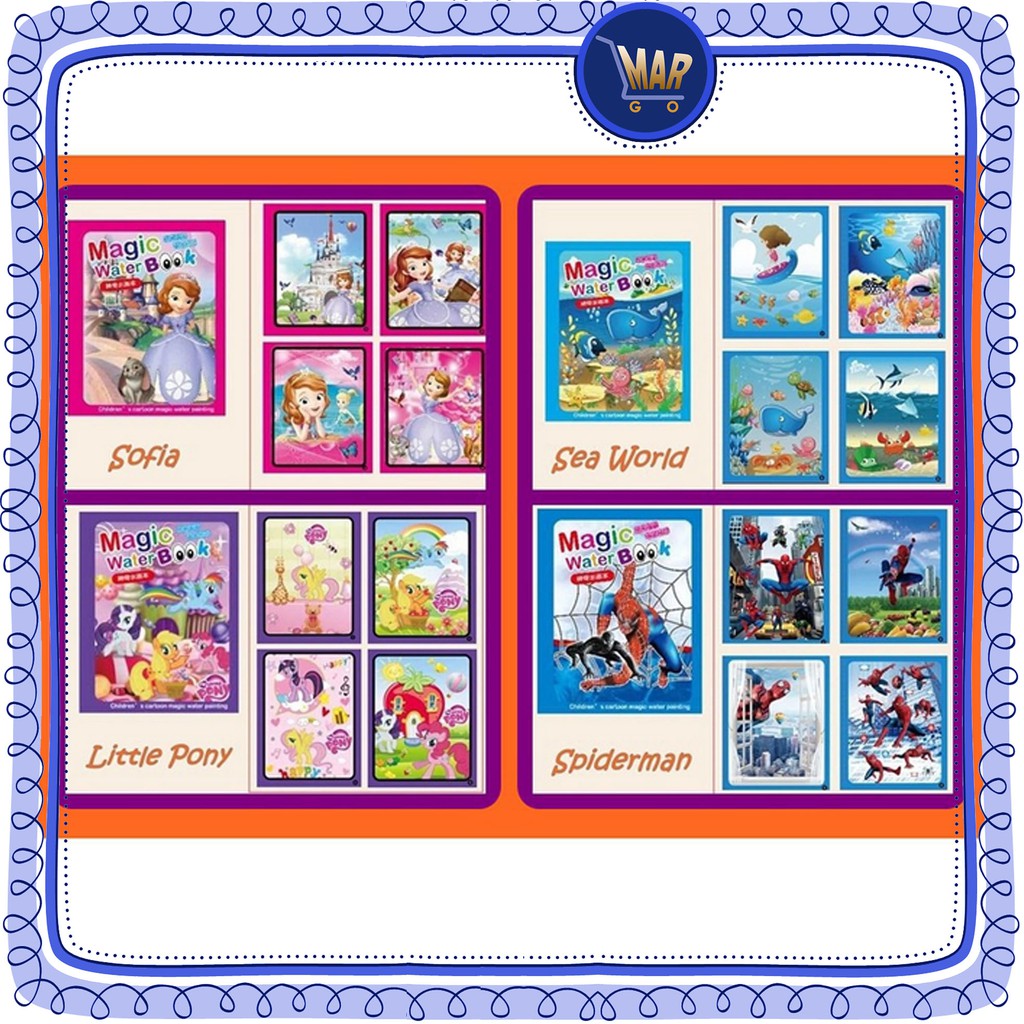 buku mewarnai magic color book buku gambar anak