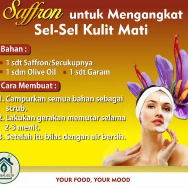 

Saffron Supernegin Herbal Untuk Jerawat dan Kecantikan