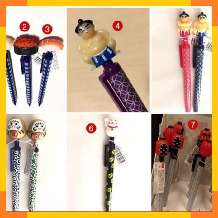 

Japan Quality Pen Khas Jepang Sumo Daruma Sushi Maneki Neko Lucky Cat