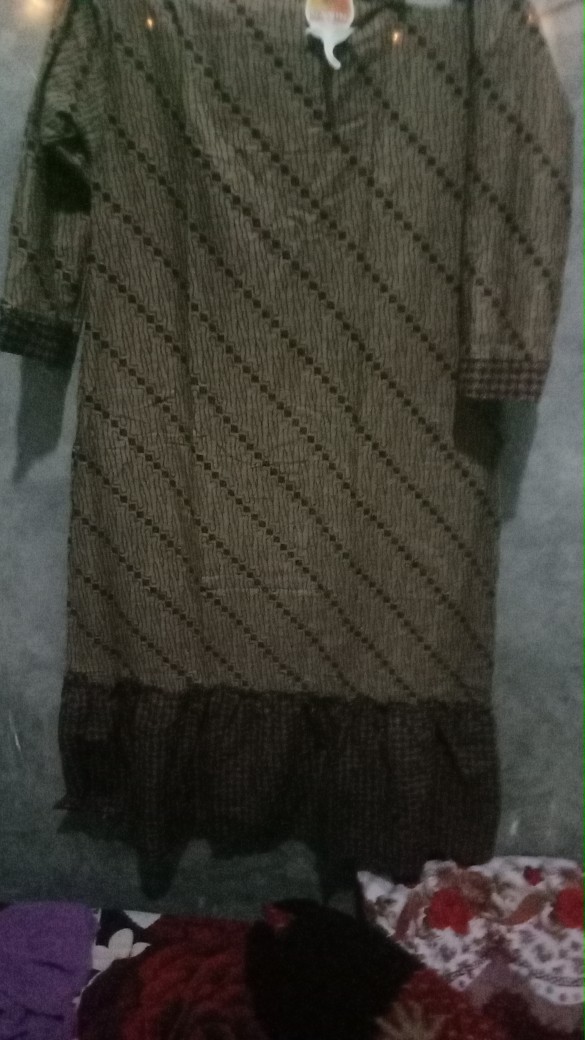 Gamis Genes Sogan Batik Modern Muslim Maxi Pesta Kondangan Seragaman Gamis Batik