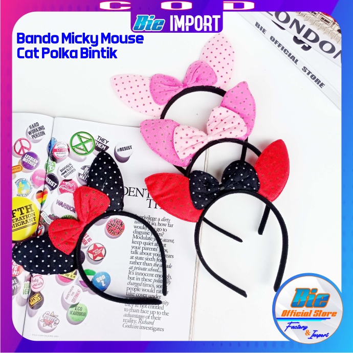 Bando Micky Mouse Cat Impor Best Seller