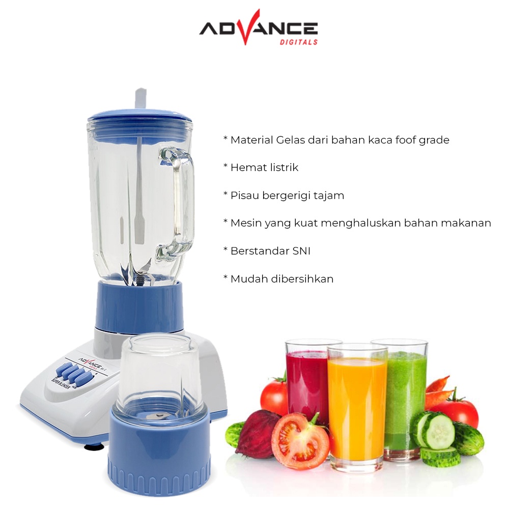 Advance Digitals Blender Multifungsi Digitals BL-2 Tabung Kaca 1.2 Liter Garansi Resmi Digitals1 tahun