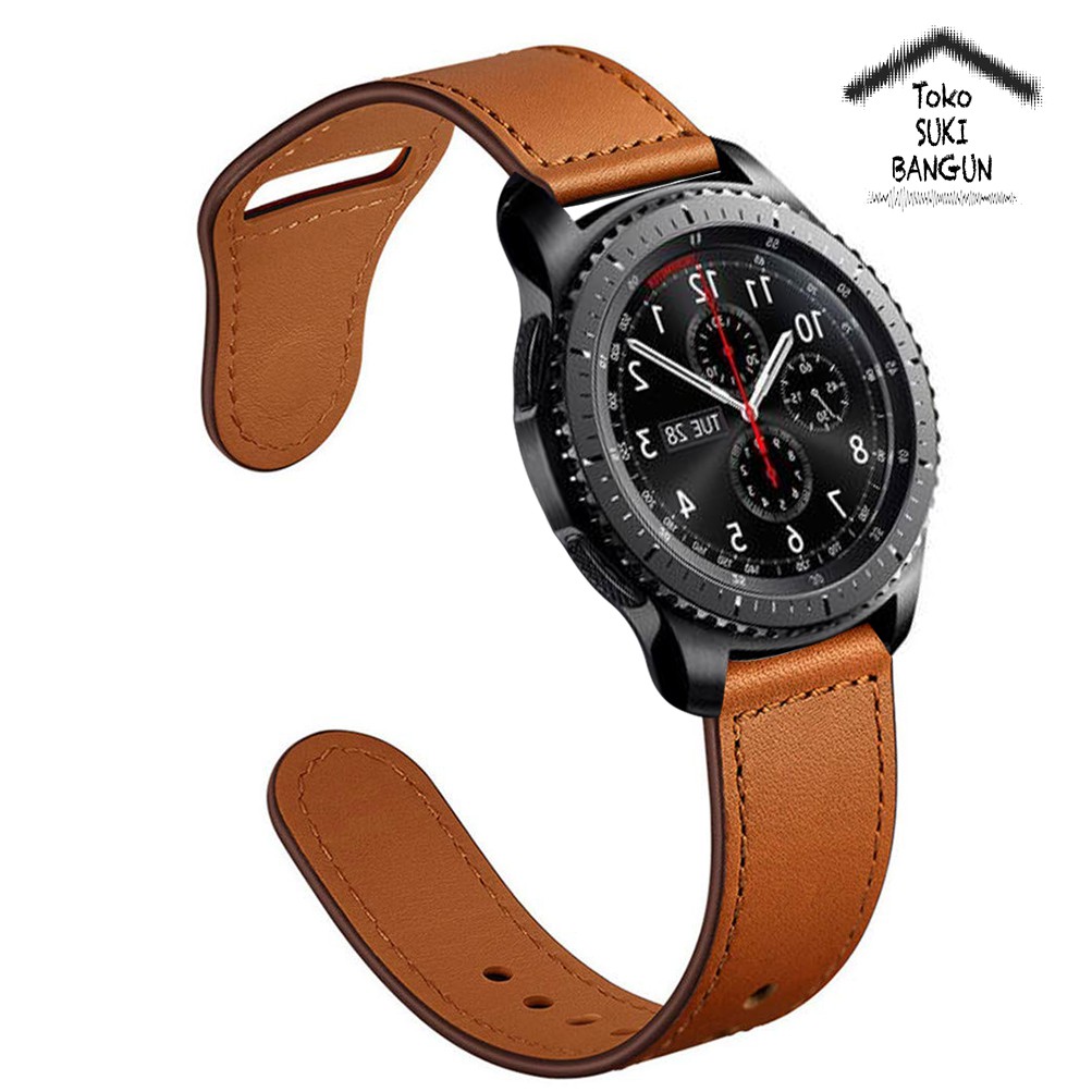 TALI JAM 20mm QUICK RELEASE Leather LOOP Button Galaxy Watch 4 3 41mm Active 1 2 42mm Gear Sport S2 Classic Watch Strap