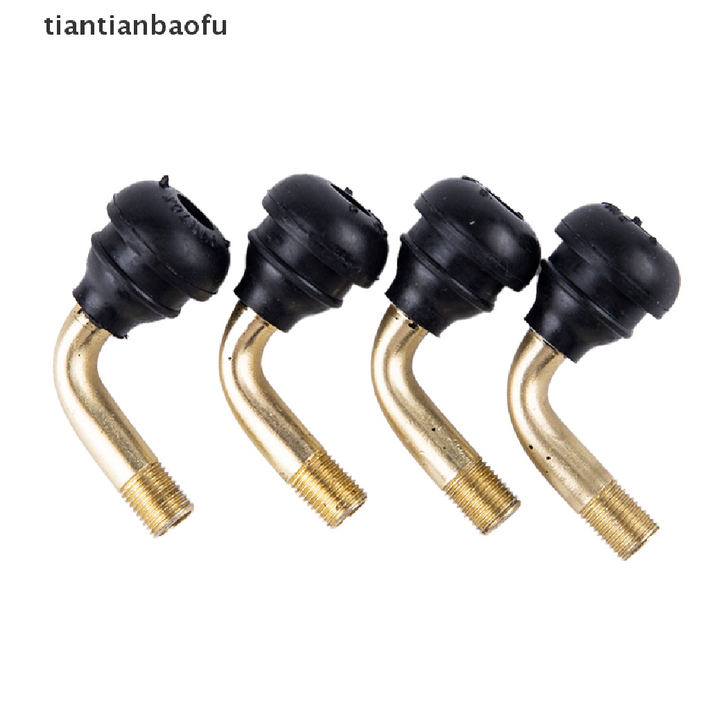 [tiantianbaofu] 4Pcs Rubber Angle Valve For Tubeless Tires Nipple For Tubeless Disc Wheel Nipple Boutique