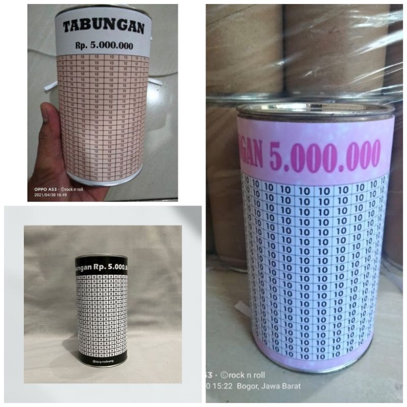 Celengan Target Viral Tiktok / Celengan Target Nabung 5 Juta 10 K