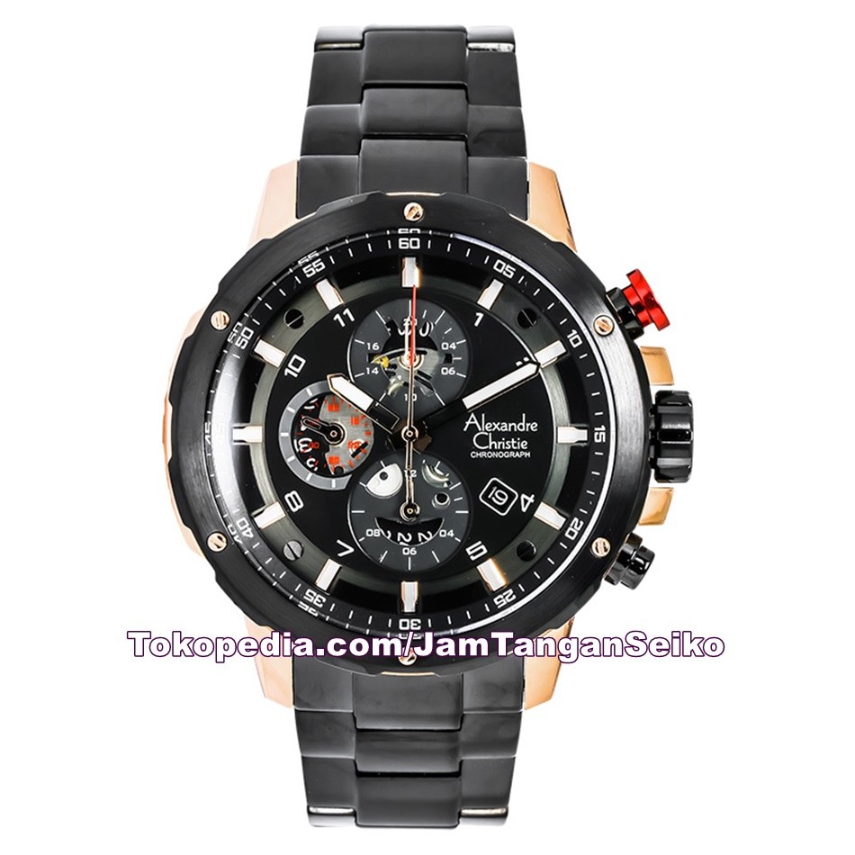 Jam Tangan Pria Alexandre Christie AC 6453 MC BBRBA Chronograph Sports