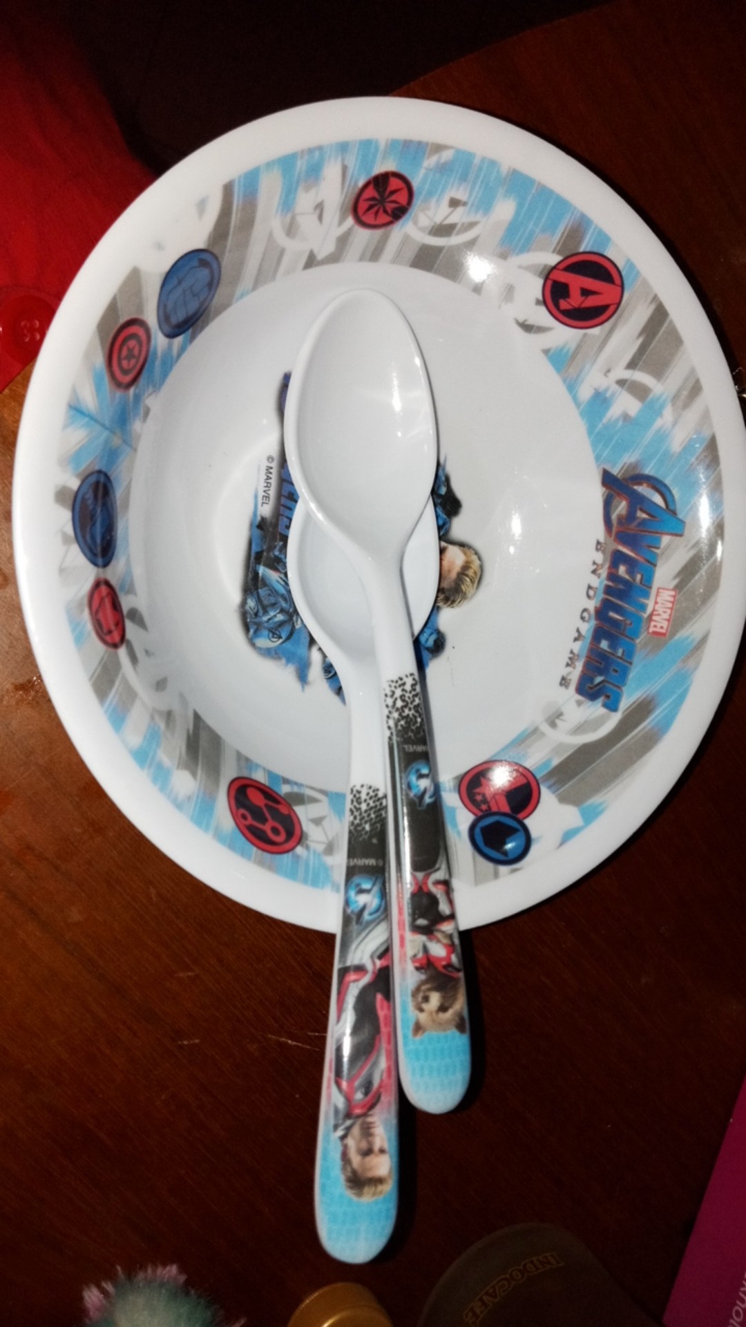 Piring Makan Melamin Anak Karakter Superhero Avengers 9inch