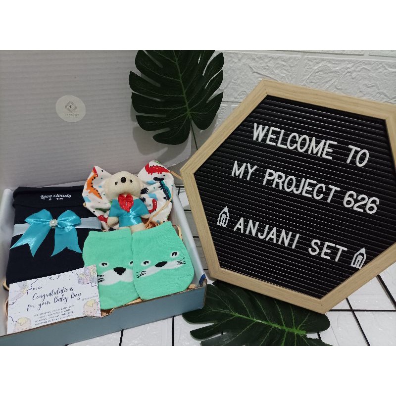 ANJANI SET | BABY HAMPERS BAYI GIFT KADO SET | PAKET LAHIRAN BAYI LAKI - LAKI PEREMPUAN UNISEX-NAVY