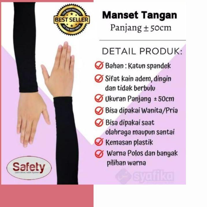 『Penjualan khusus』 MANSET TANGAN PANJANG 50 CM WANITA / DEKER TANGAN PRIA BAHAN KAOS ADEM DAN NYAMAN
