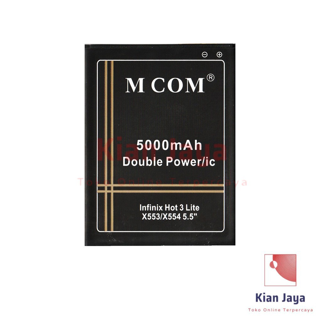 MCOM Baterai Hp Infinix Hot 3 Lite / X553 / X554 5.5 Inch Original Double Power Batre Battery Ori