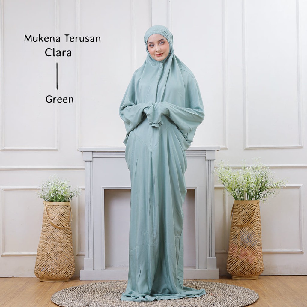 Mukena Dewasa Rayon Terusan Polos Clara