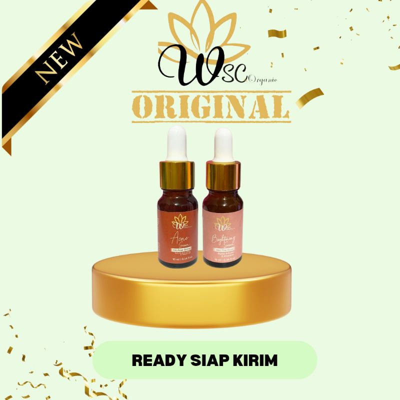 WSC ORGANIC SERUM BRIGHTENING DAN SERUM ACNE ORIGINAL BPOM/ SERUM GLOWING