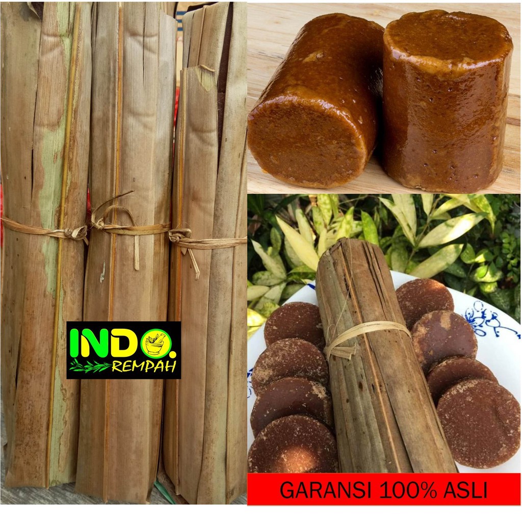 

Gula Aren Asli Gula Merah 1kg Aren Organik 100% Kawung/Nira Bungkus Daun Alami Tanpa Bahan Pengawet