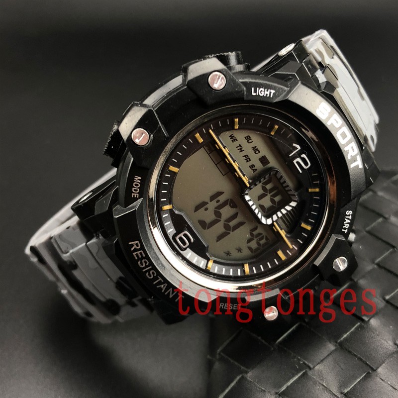 ✅[COD] JAM TANGAN PRIA DIGITAL SPORT  PROMO RUBBER DUAL-TIME MURAH