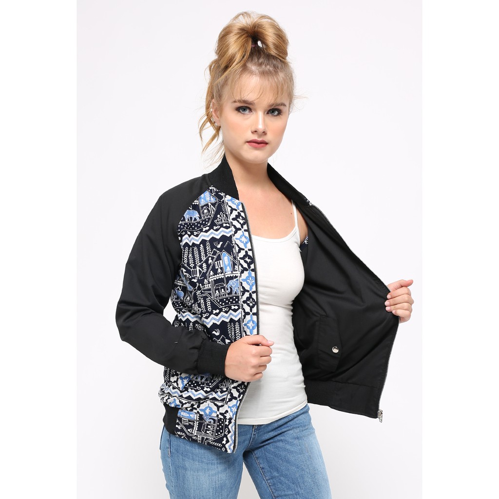 Jaket Bomber Batik Asli Lampung Berkualitas - Zallatra JK06