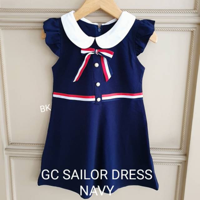 DRESS ANAK PEREMPUAN IMPORT BAHAN TEBAL / DRES CASUAL BRANDED MERAH PINK NAVY