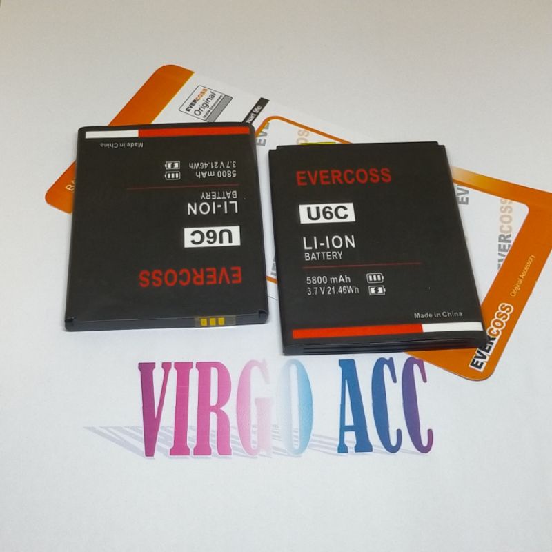 Baterai Batre Bt Battery Evercoss U6C Xtream 2 Prime Original Battery Hp