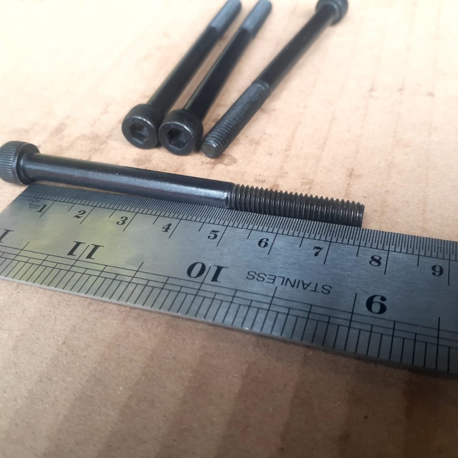 BAUT L BAJA M6 X 75 / BAUT M6 / BAUT 10 KUNCI L5 / L 5 HALF DRAT / BAUT L M6 X 75 / BAUT L M6X75 BAJ