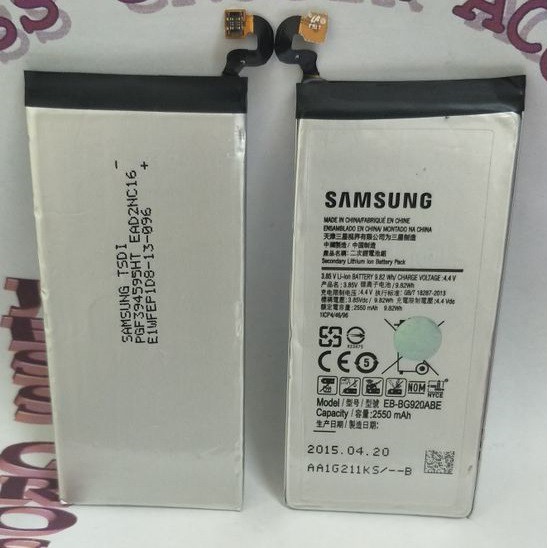 Battery Batre Baterai Samsung GALAXY S6 G920 EB-BG920ABE S6 Flat