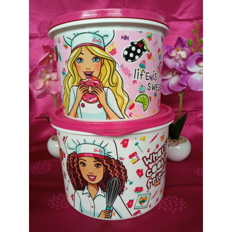 Jual Tupperware Barbie canister set isi 2 toples Indonesia|Shopee Indonesia