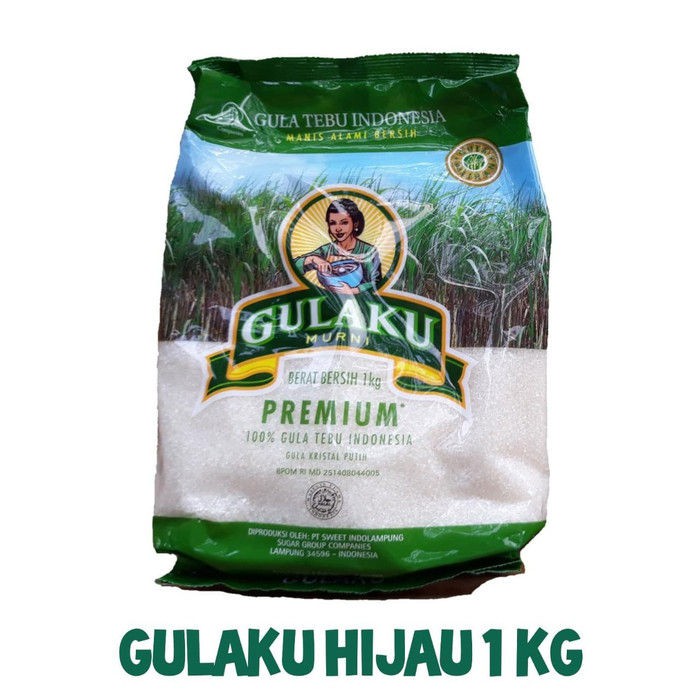 MRH GULA PASIR GULAKU 1 KG KEMASAN HIJAU PREMIUM