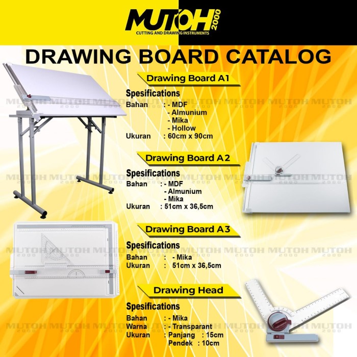 

Drawing Head Professional | Meja Gambar A3, A2 dan A1 promo