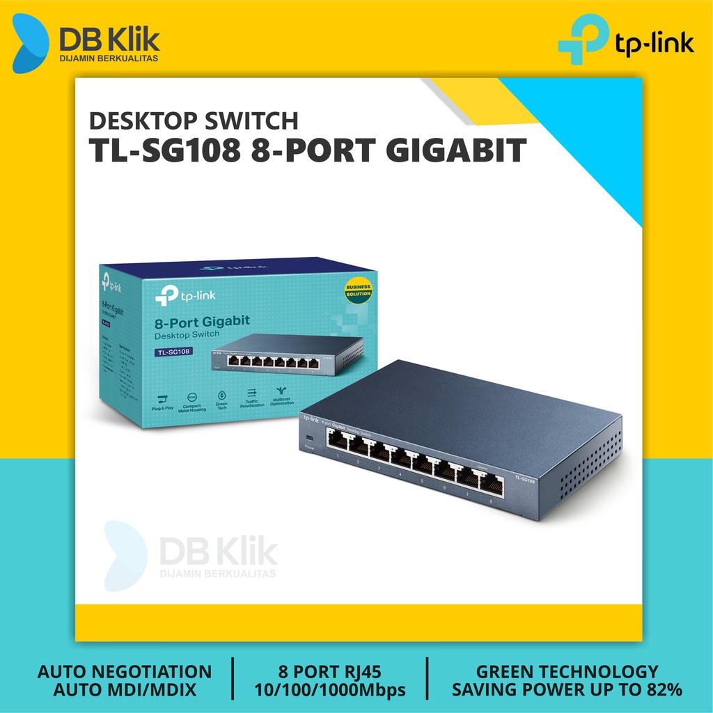 Desktop Switch TP-Link TL-SG108 8 Port Gigabit - Hub TP Link TL SG108