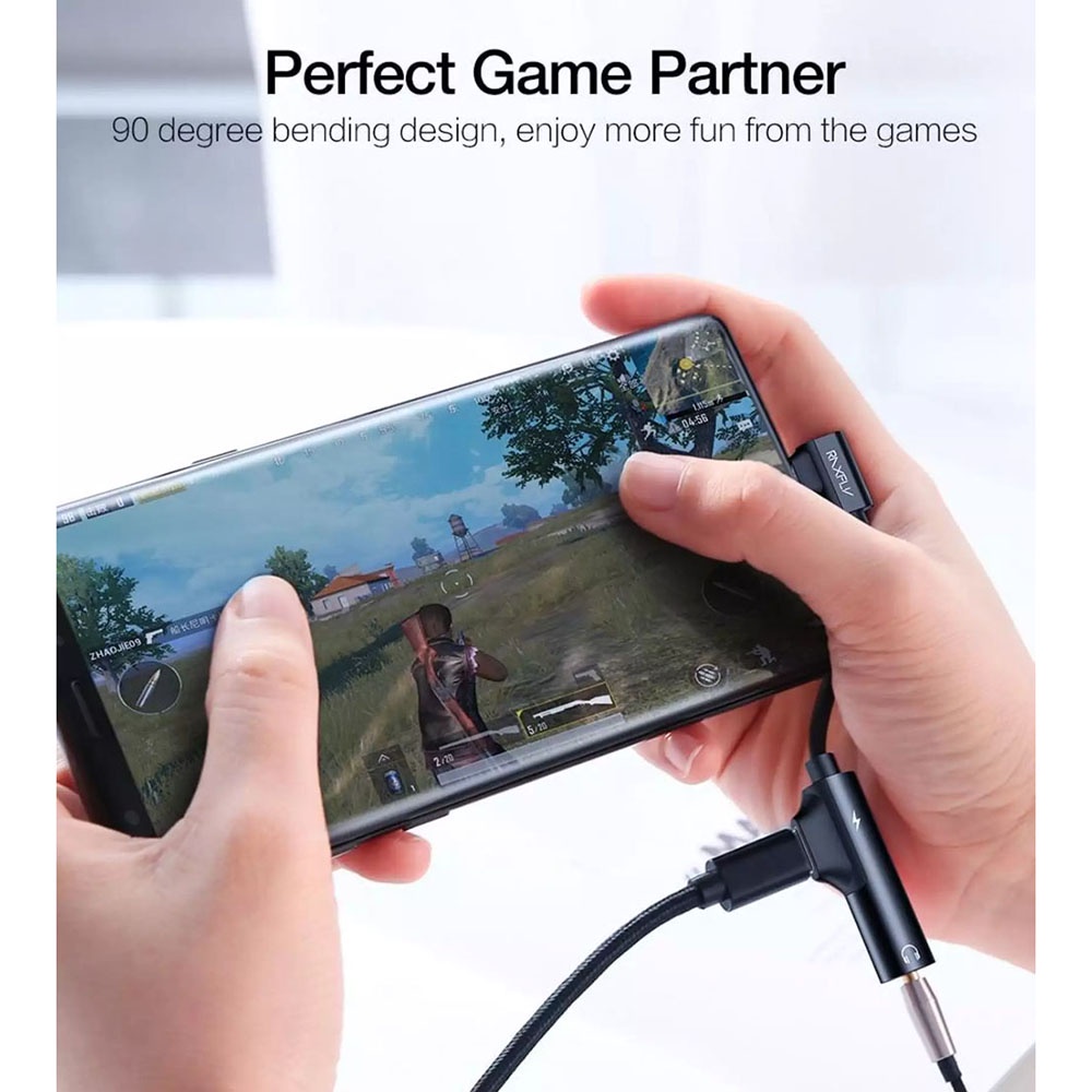 2 In 1 Kabel Adapter Konverter Audio Headphone Tipe c Ke Jack 3.5mm Untuk Huawei P20 / Pro / Xiaomi MI6 / MI 8